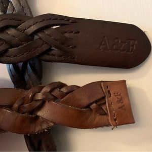 Abercrombie & Fitch braided leather belts (2)